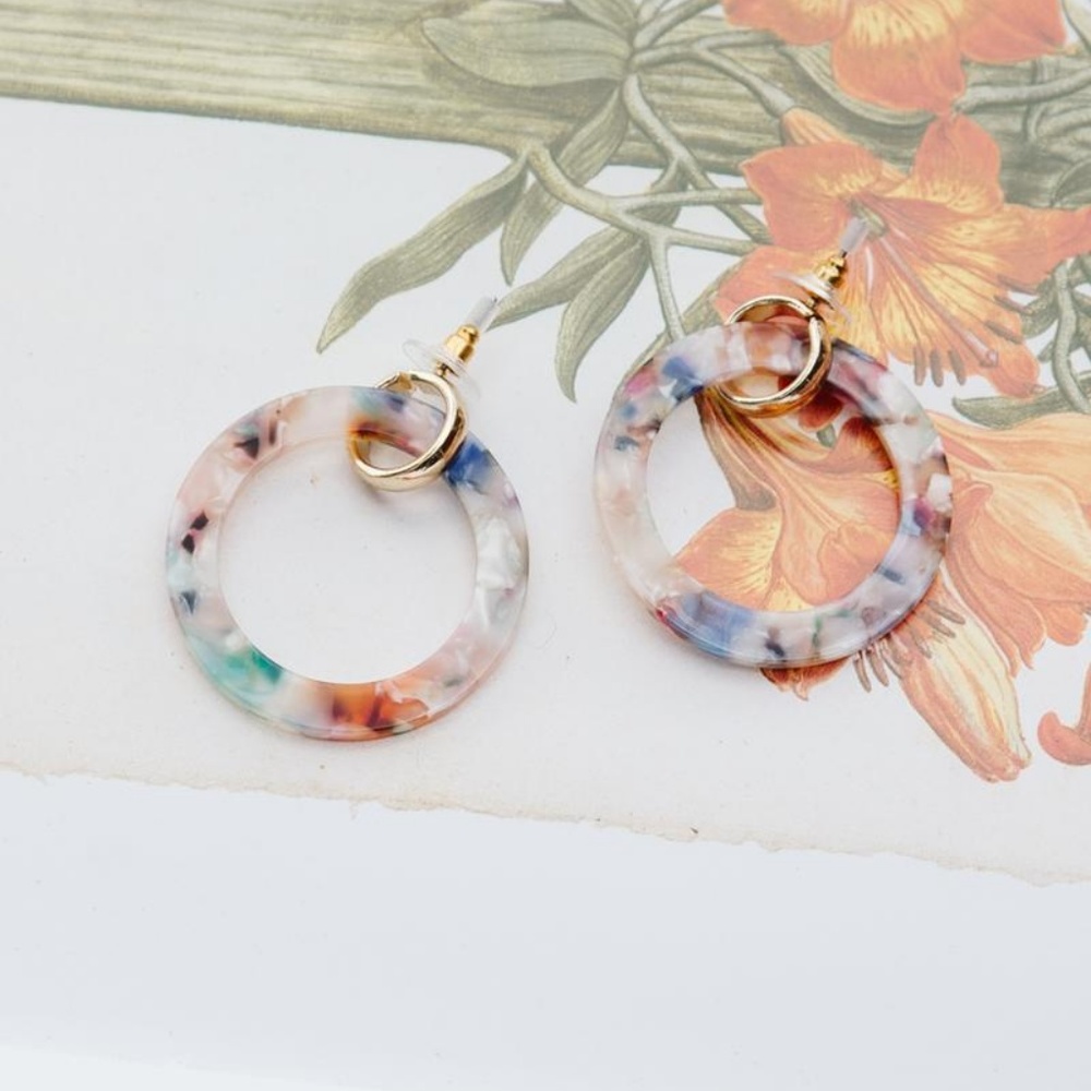 LAST PAIR | Angela Multi-Color Acetate Earrings - Picture 4 of 4